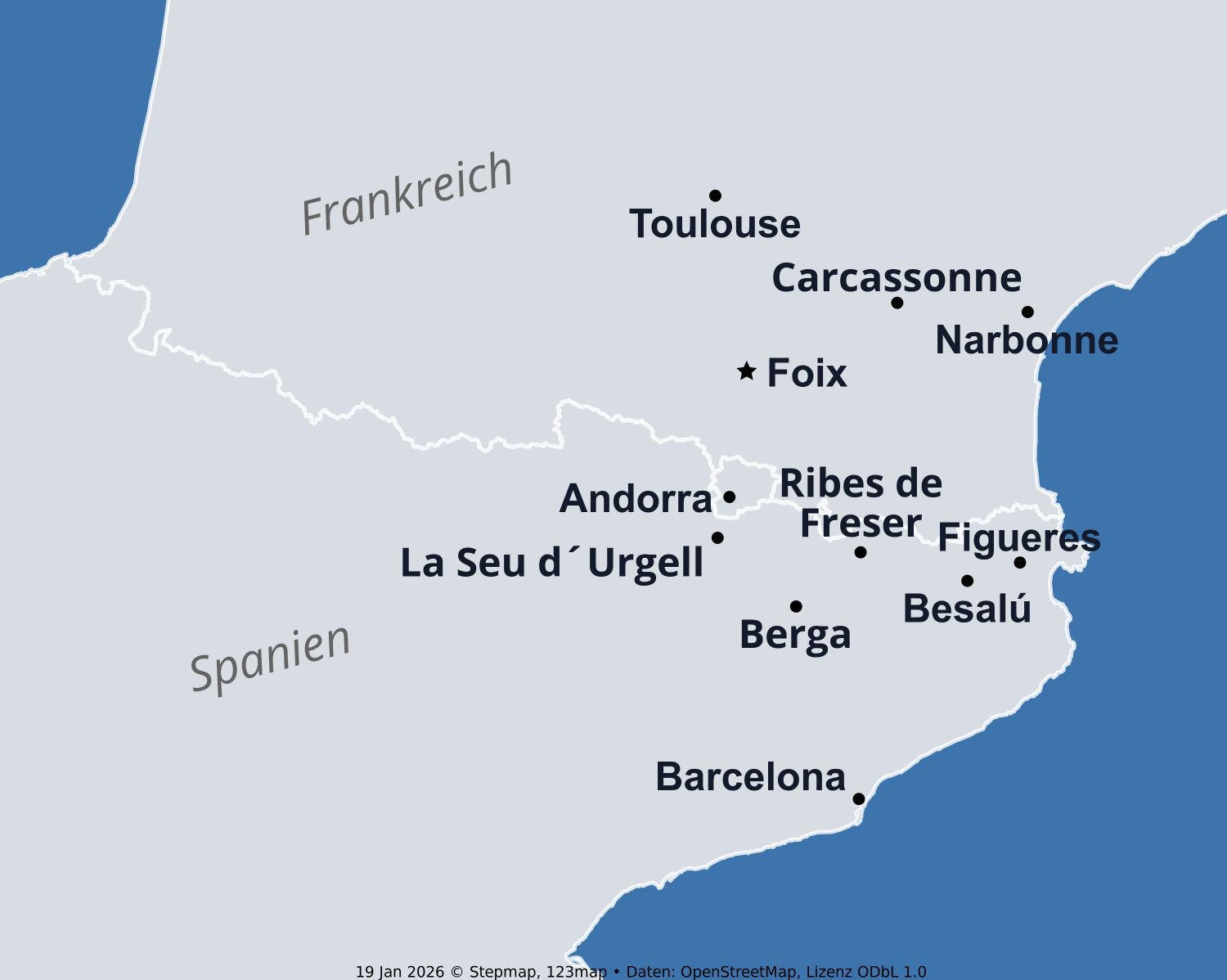 Karte Katalonien Suedfrankreich Andorra 2027