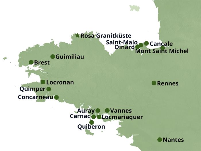 Karte Atlantikzauber Bretagne