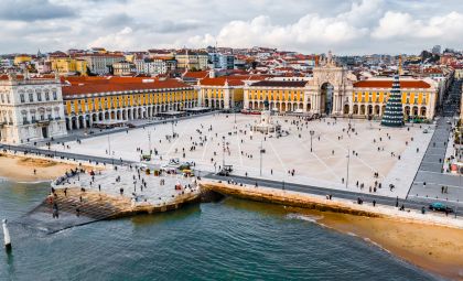 Pra&ccedil;a do Com&eacute;rcio in Lissabon, Portugal