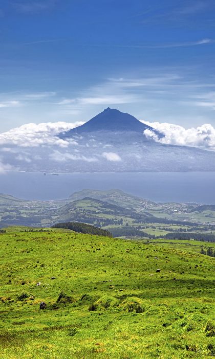 Insel Pico mit Vulkan auf den Azoren