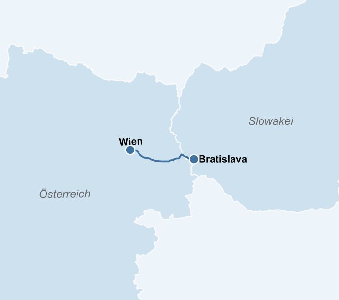 Karte MS Nestroy Wien Bratislava