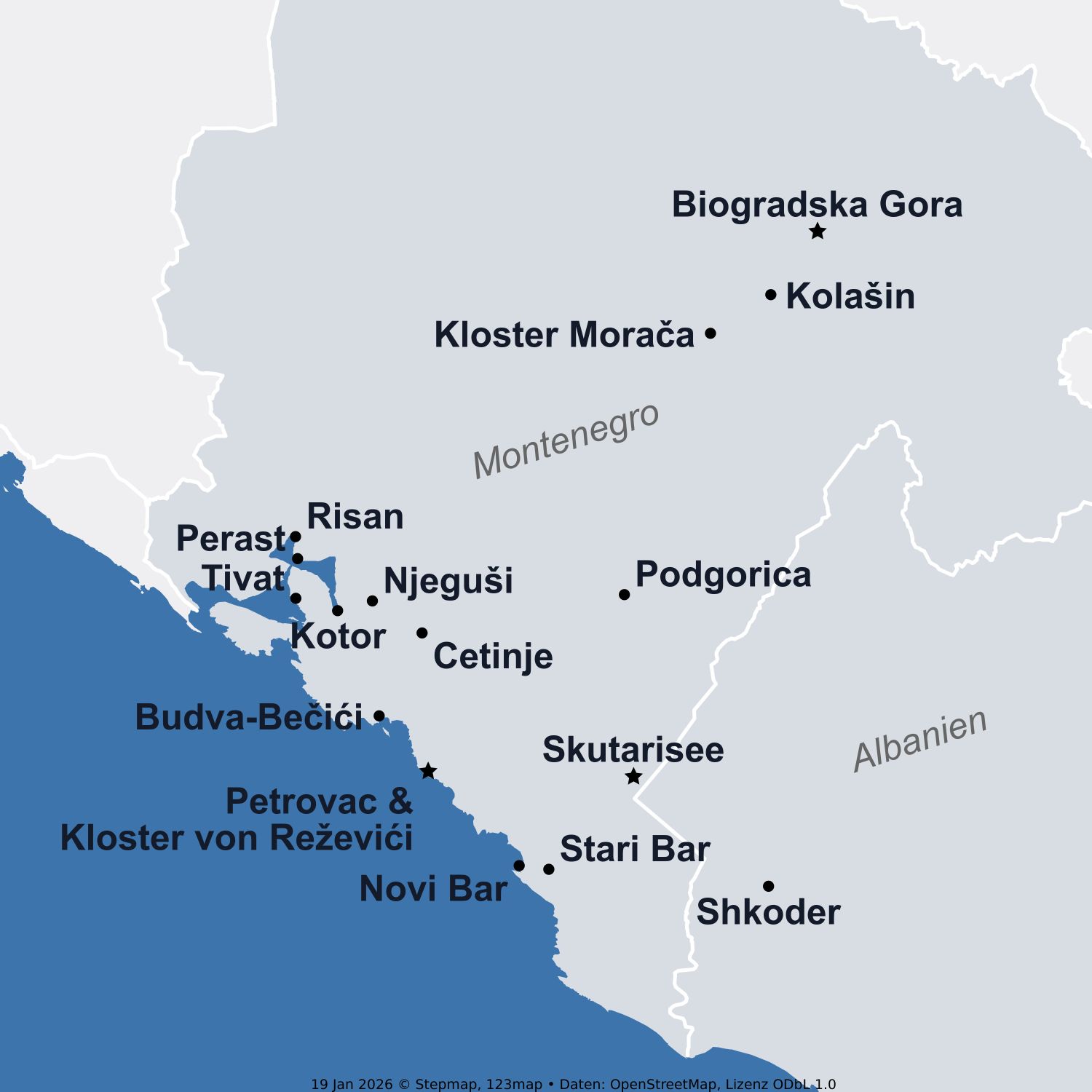 Karte Montenegro 2027