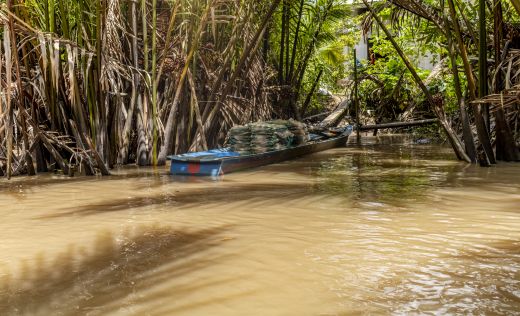Sampan In Ben Tre
