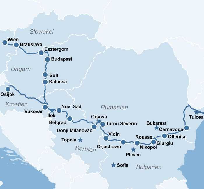 Karte Ms Charles Dickens Flusskreuzfahrt Donau Ganz Speziell 2026