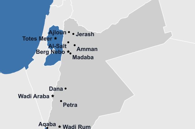 Karte Jordanien 2027