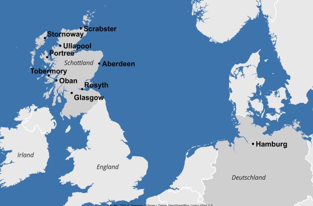 Karte Ms Hamburg Best Of Schottland 2026