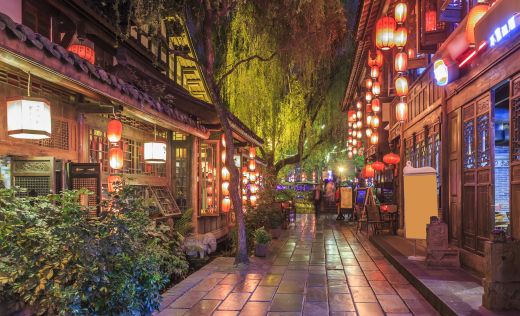 Jinli Altstadt In Chengdu