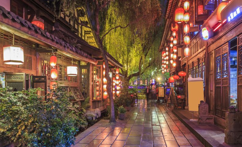 Jinli Altstadt In Chengdu