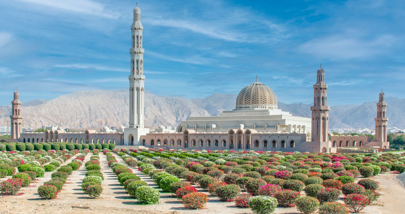 Sultan Qabus Moschee in Muscat in Oman