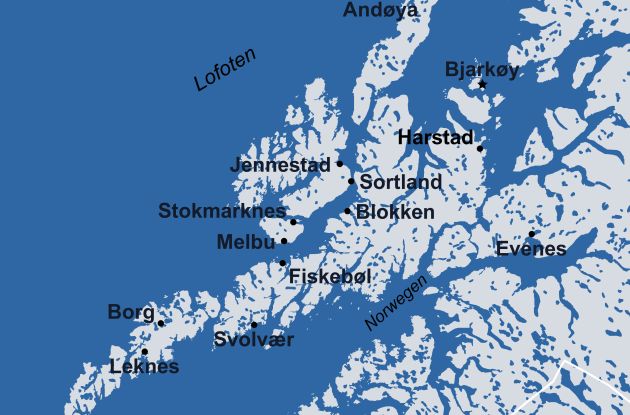 Karte Lofoten Und Vesteralen