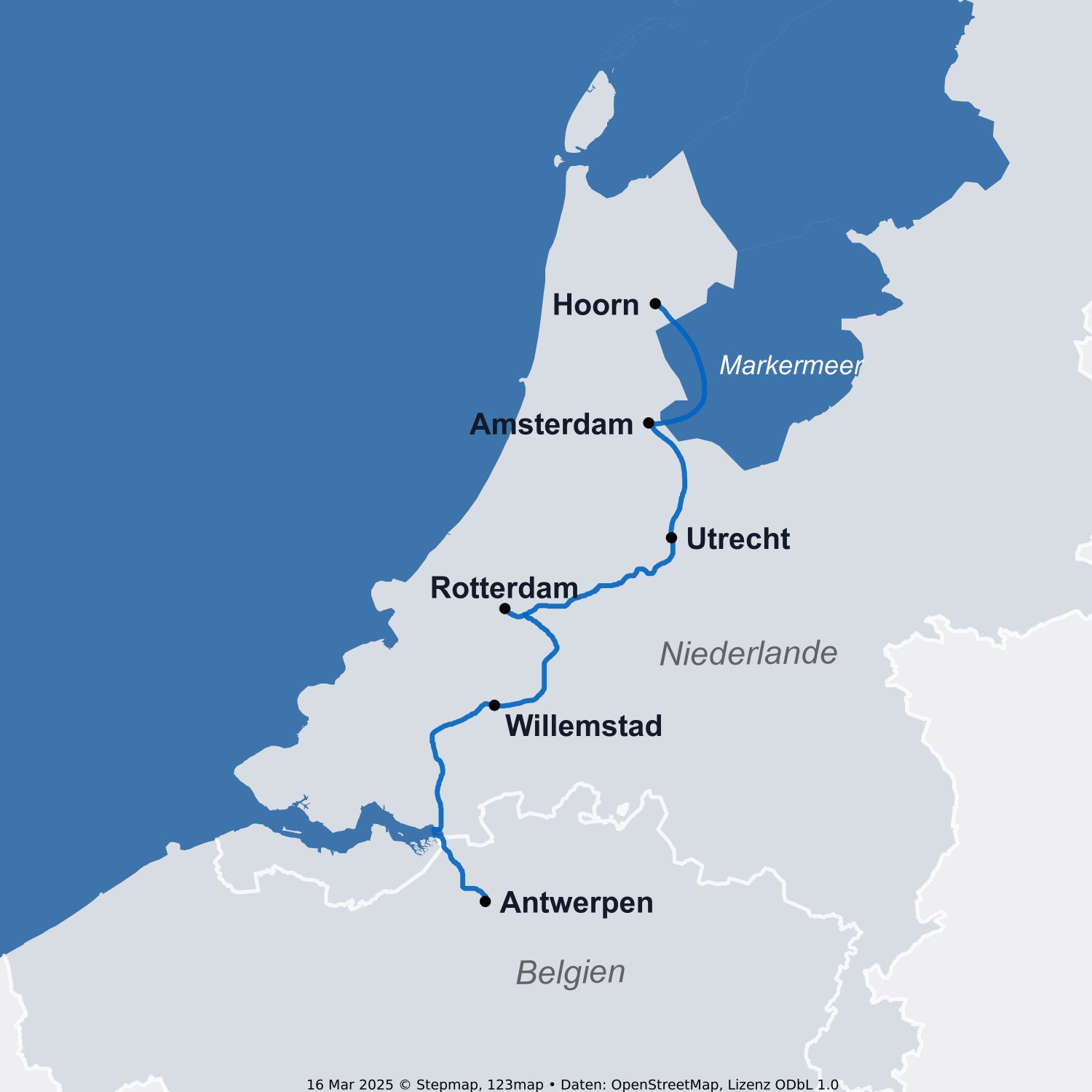 Karte Ms Charles Dickens Holland 2026