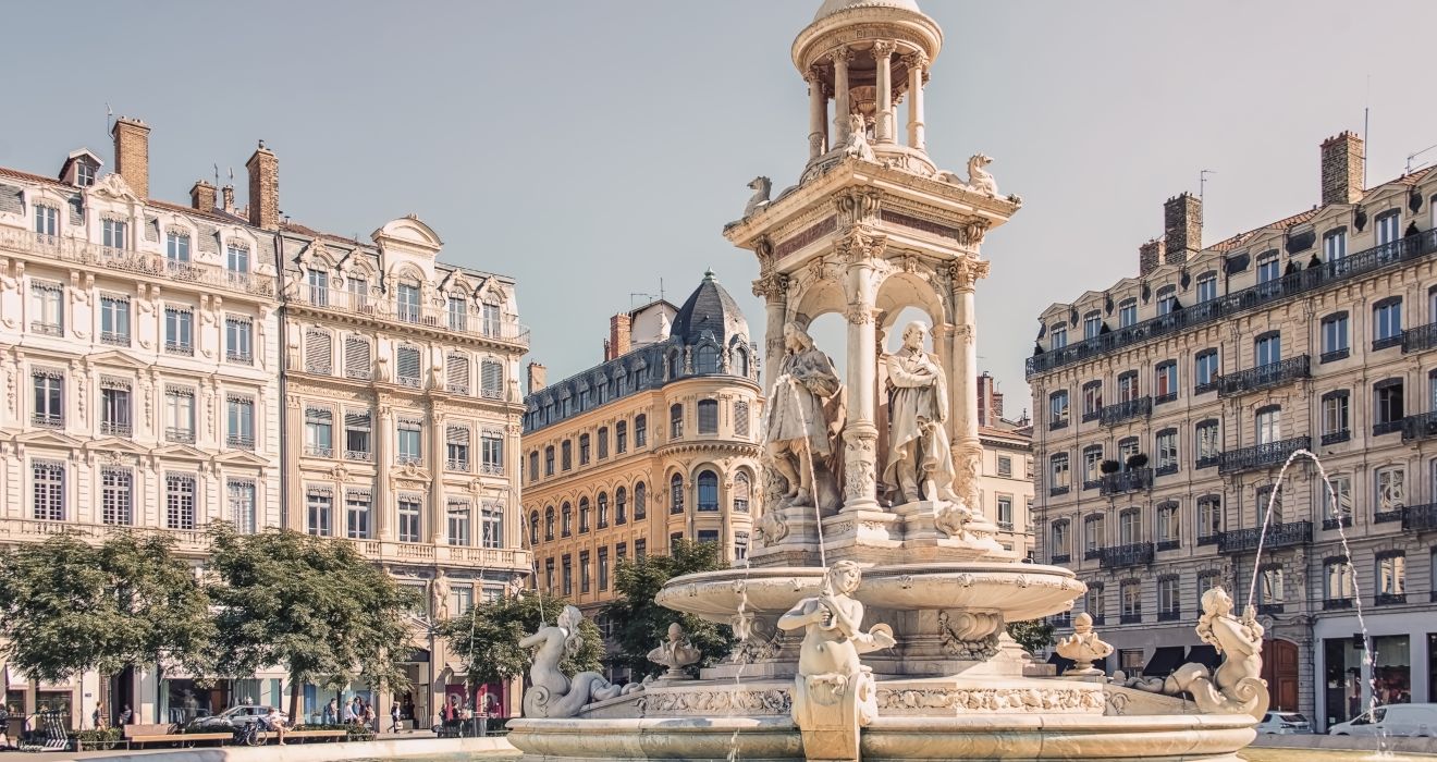 Place de Jacobins in Lyon, Provence, Frankreich