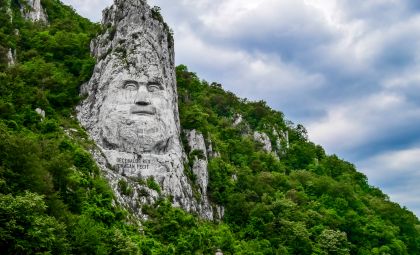 Kopf des Decebal im Eisernen Tor
