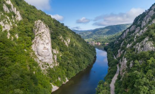 Decebal und Donau im Eisernen Tor