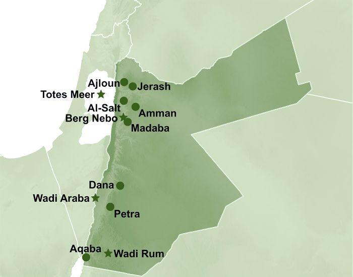 Karte Jordanien 2027