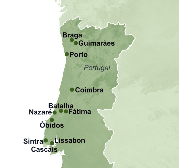Karte Portugal 2026