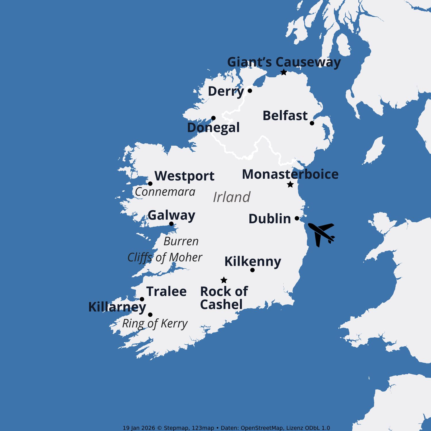 Karte Irland 2027
