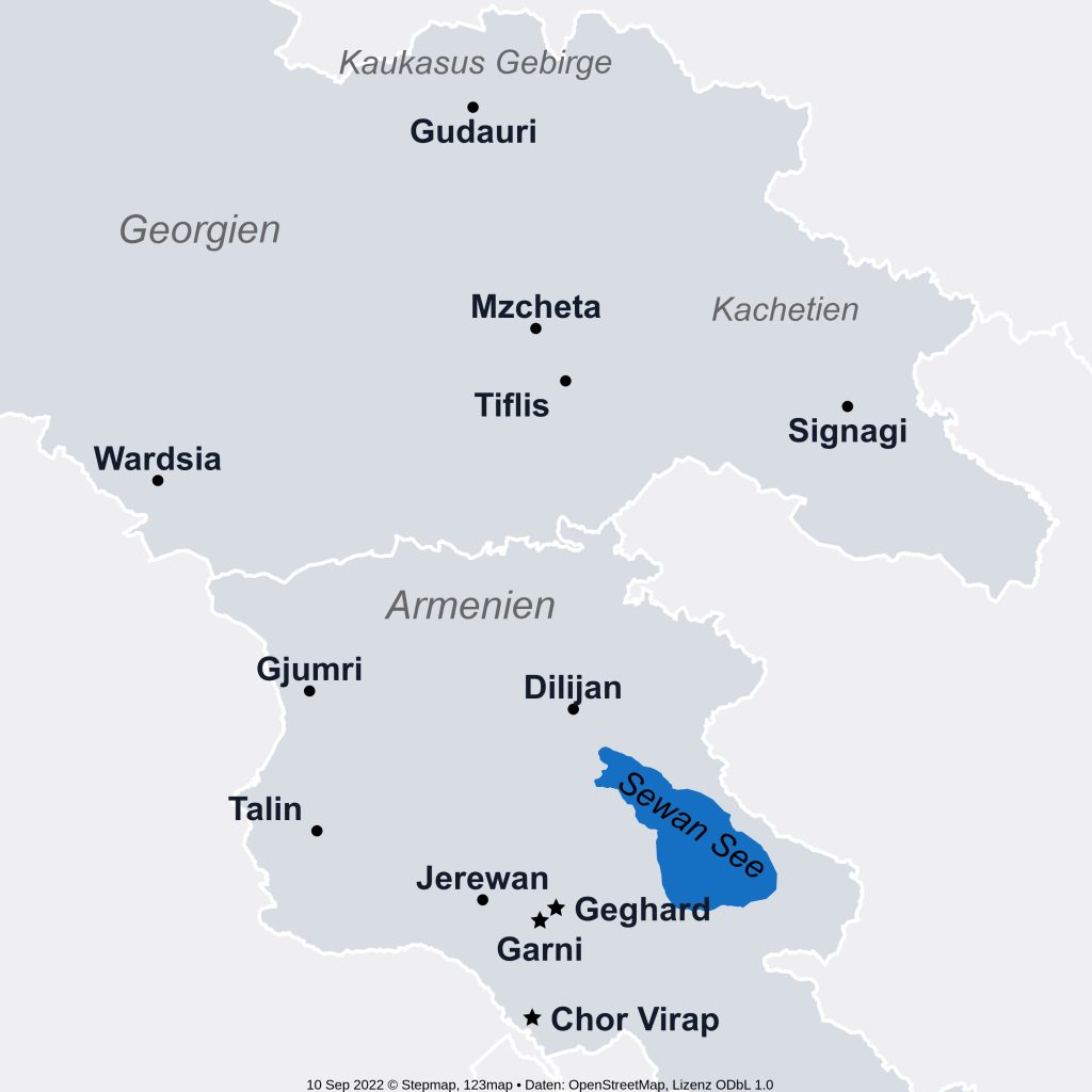 Karte-Armenien - Georgien-2023