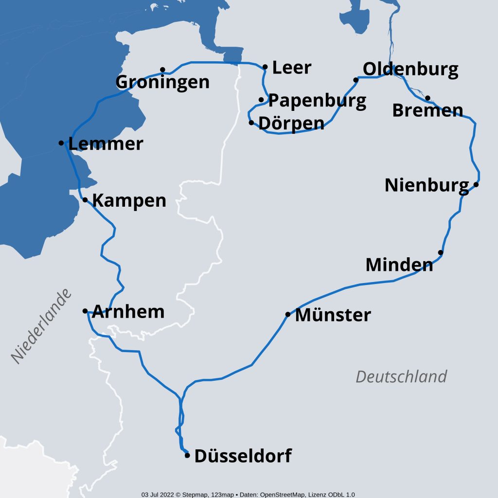 Karte MS Thurgau Saxonia Dus-Dus
